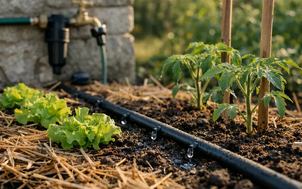 Illustration du guide : Arrosage goutte à goutte au potager : installer, régler, entretenir