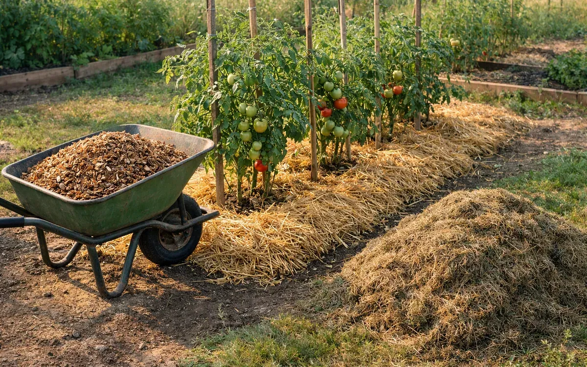 Illustration du guide : Paillage jardin : quel paillis choisir selon chaque culture