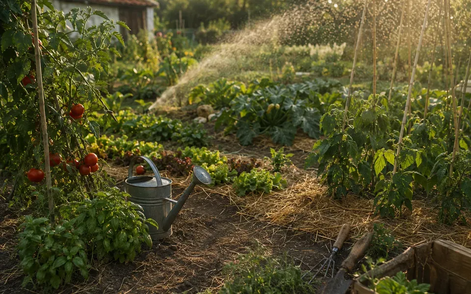 Potager au mois d'aout