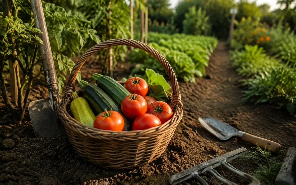 Potager au mois de juillet