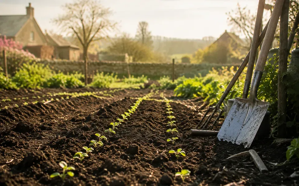 Potager au mois de mars